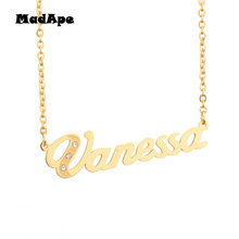 MadApe Custom Women & Men Any Letter Name Necklace Stainless Steel "Vanessa" Pendant & Necklace For Girl Gift Customized Jewelry 2024 - buy cheap
