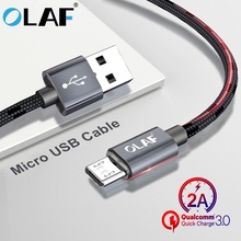 OLAF-Cable Micro USB de carga rápida para móvil, Cable de datos para Xiaomi Redmi Note 5 Pro 4, Samsung S7, 2.1A, 1m, 2m 2024 - compra barato