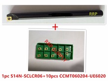 1 шт. S14N-SCLCR06 + 10 шт. CCMT060204-UE6020, 95 градусов, внутренний токарный инструмент 2024 - купить недорого
