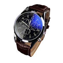 Watch Men Watches relogio masculino Top Brand Luxury Fashion Leather Mens Blue Ray Glass Quartz Wrist Watches Business Clock 2024 - buy cheap