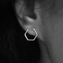 Simple Korean Creative Geometric Hexagon Stud Earrings for Women Small Ear Studs Earing Brincos Ear Jewelry Girls Gift RY37 2024 - buy cheap