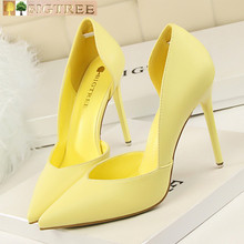 BIGTREE New Women Pumps Fashion High Heels Shoes Women Black Pink Yellow Shoes Women Bridal Wedding Shoes Women Shoes Size 35-40 2024 - buy cheap