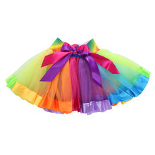 Hi Hi Baby Store Toddler Baby Kids Gril Colorful Dancewear Tutu Pettiskirts Bow Party Skirts 2-8Y 2024 - buy cheap