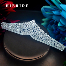 HIBRIDE-Tiara con diseño único para dama de honor, Tiara de corona para novia, Reina, desfile, joyería de moda y boda para fiesta, venta al por mayor, C-98 2024 - compra barato