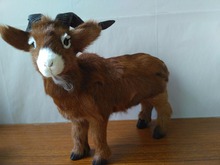 simulation brown goat plastic&real furs sheep  large 34x10x28cm model handicraft prop home decoration gift d2329 2024 - buy cheap