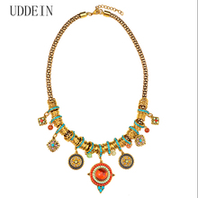 UDDEIN Vintage statement necklace for women red gem pendant bridal wedding jewelry wholesale maxi necklace choker collares 2024 - buy cheap