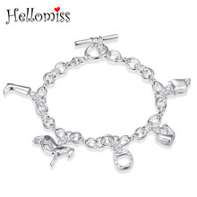 New Arrival Horse Bracelets for Women 925 Silver Charm Bracelet Chain Wristband OT Clasp Fashion Brand Jewelry Pulseras Femme 2024 - buy cheap