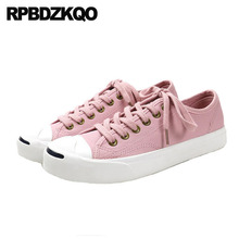 Women Trainers Flats Large Size Breathable Sneakers Pink China 11 12 44 Round Toe 10 Leisure Lace Up Cheap Plain Canvas Shoes 2024 - buy cheap