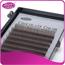 Extensiones de pestañas gruesas de color chocolate, pestañas postizas individuales, maquillaje de cilios, Marrón natural, oferta 2024 - compra barato