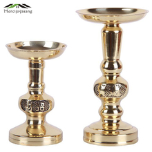 Castiçal de metal para decoração, candelabros geométricos retrô para casamento/jantar gzt081 2024 - compre barato