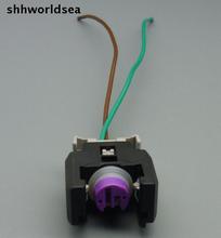 Shhworldsea-bico injetor para combustível/óleo, 2 peças, 2 pinos, plugue automotivo, diesel, common rail, conector para h5, h6 2024 - compre barato