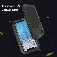 LOVEMEI мощный металлический водонепроницаемый чехол для iPhone XS Max Алюминиевый противоударный чехол для iPhone XS XR Defender phone Case 2024 - купить недорого