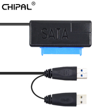 CHIPAL 5 Гбит/с USB к 22 Pin SATA 3,0 кабель адаптер USB3.0 к 22 Pin конвертер с USB 2,0 мощность для 2,5 ''SSD жесткий диск 2024 - купить недорого