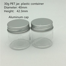 Hot sale 10X30g PET jar, 30 gram plastic cream jar, 1 oz jar for child safe, 30g cosmetic container 2024 - buy cheap