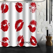 Custom Lips Shower Curtain 12 Hooks For The Bathroom High Quality Polyester Fabric Bath Curtain 3D Printing 2024 - buy cheap