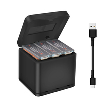 Estuche de almacenamiento de batería de carga portátil, caja de carga con TYPE-C, Cable de carga USB para DJI Osmo Action, accesorios para cámaras eléctricas 2024 - compra barato