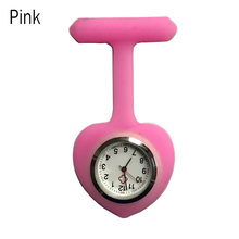 HOT Silicone Nurse Love Heart Shape Watch Pocket Brooch Clip Medical Nurse Pocket Nursing Watch 19ING 2024 - buy cheap