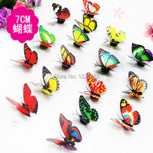 Envío gratis 24 unids/lote mariposa decorativa imán artificiales para decoración 3D mariposa imán de nevera 2024 - compra barato