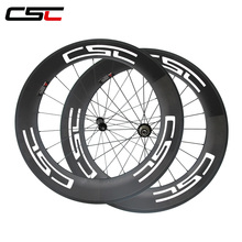 CSC U shape 700c 88mm road bike full carbon tubular wheel 25mm width with Powerway R36 hub sapim cx ray 2024 - buy cheap