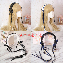 Japanese Korea soft sister Lolita headband white handmade lace KC hair band anime women head hair accessories hairband 20 color 2024 - buy cheap