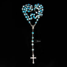 Ожерелье с круглыми стеклянными бусинами ручной работы, религиозная подвеска 2024 - купить недорого