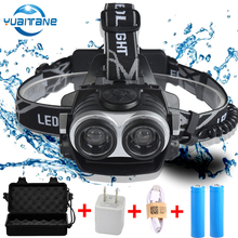LED Headlamp 2*T6 Zoomable Focus LED Headlight torch Head Lamp USB Rechargeable Lantern FlashLight Use 2* 18650 Battery 2024 - buy cheap