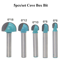 5pcs/set Solid Carbide Round Nose Bits Round Nose Cove Core Box Router Bit 6mm Shank Wood Cutter Woodworking Milling CNC Tools 2024 - buy cheap