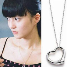 Trendy Jewelry Korea Fashion Sliver Color Heart Choker Necklace Chains Maxi Necklace Necklaces & Pendants Woman Bijoux Femme 2024 - buy cheap