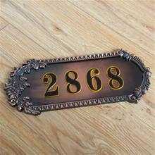 European-style door sign, custom-made apartment door number, any combination of numbers, letters, symbols 2024 - compre barato