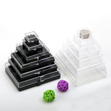 100pcs 7*7*1.9cm Clear Plastic Square Box With Lid Cover Small Diaplay Box Organizer Package Sample Collection ZA6085 2024 - buy cheap