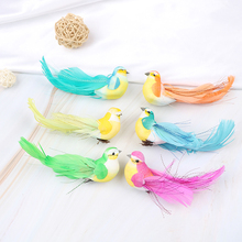 Colorful Cute Artificial Mini Bird Foam Feather Tit Craft Birds Emulation Decoration Bird Model DIY Artificial Sparrow 2024 - buy cheap