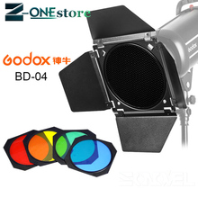 Godox BD-04 Barn Door + Honeycomb Grid + 4 Color Filter for Standard Reflector Free Shipping 2024 - buy cheap