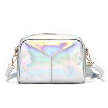Women Shoulder Bags Leather Holographic Evening Handbags Hobo Messenger Crossbody Bag 2024 - buy cheap