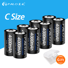 8pcs C Size Rechargeable Batteries 4000mah Batteria 1.2v Battery type c for radio flash light gas etc NI-MH 1.2V C Size batterie 2024 - buy cheap