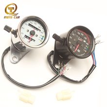 Universal Motorcycle Tachometer Speedometer Rpm Gauge Double Meter Adjustable Odometer LCD Backlight Tacho for Vintage Harley 2024 - buy cheap