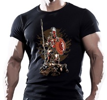 Hot Sale New Men'S T Shirt SPARTAN WARRIOR MMA FIGHTING WORKOUT MOTIVATION MENS T SHIRT Muay Thai Funny O Neck T Shirt 2024 - buy cheap