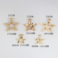 100pcs Gold Color Hollow Star Charms Pendants for Jewelry Making Jewelry Findings DIY Handmade Wholesale 2024 - buy cheap