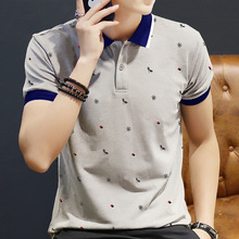 Camisa polo de verão masculina, camisa de manga curta com estampa, camisa tops de camisa masculina de verão 2024 - compre barato