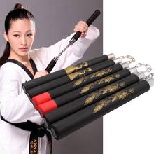 Safety Martial Foam Pad Nunchucks Nunchaku Exercise Dragon Pattern Black Martial Arts Training Nunchakus Chinese Kung Fu Trainer 2024 - buy cheap