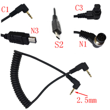 10pcs/lot 2.5mm Remote Shutter Release Cable Connecting Cord C1 C3 N1 N3 S2 For Canon Nikon Sony Pentax 2024 - buy cheap