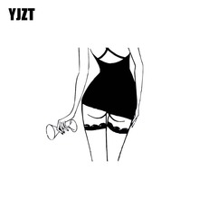 YJZT 12.3*14.5CM Provocatively Figure Sexy Girl Black/Silver Vinyl Decals Good Quality Covering The Body Popular Design C20-0347 2024 - buy cheap