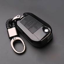 Carbon Fiber Car Key Cover Case 3 Buttons For Peugeot 3008/508/2008 For Citroen C4l/ds6/c6/ds5 Car Key Cover 2024 - buy cheap