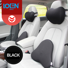 LOEN 1Set Soft Car Neck Pillow 3D Auto Seat Back Lumbar Support For 4 Seasons Space Memory Foam Fabric Black Headrest Pillow 2024 - buy cheap