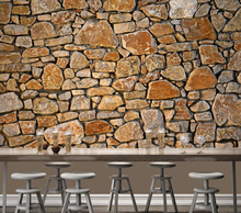 Decorative wallpaper Stone wall effect background wall painting 2024 - buy cheap