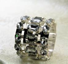 Серебряное искусственное кольцо и декоративный держатель для салфеток серебряного цвета с кристаллом silber, бесплатная доставка 2024 - купить недорого