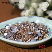 5000 pcs SS6 Champagne 14 Facets Resin Round Rhinestone Sparkling Rhinestones Nail Art Decoration DIY N07 2024 - buy cheap