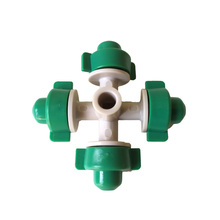 Plastic Spray Misting Nozzle Garden Sprinklers Fitting Hose Water Connector 4 Holes Irrigation Fitting 2024 - buy cheap