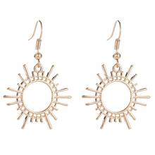 New Trend Sun Gear Earrings Dangle Boho Drop Geometric Alloy Jewelry Female Wholesale Jewelry Gifts Earring 2024 - buy cheap