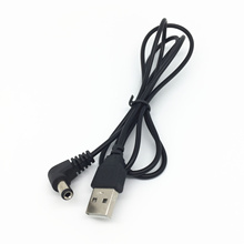 Entrega gratuita 90 ângulo computador portátil usb macho para 5v dc 5.5mm x 2.1mm tambor conector cabo de alimentação 2024 - compre barato