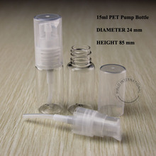 15ml PET  Lotion Pump Spray Bottle Plastic  Bottle Cosmetic Packaging Emulsion Container With Transparent Spray Lid 100PCS 2024 - buy cheap